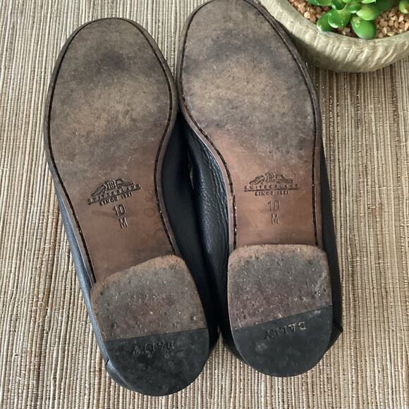 BALLY Men’s Black Leather Loafer Dress Shoes - 10 - Picture 4 of 6